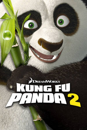 動畫熊貓拿著竹子，擁有明亮的綠色眼睛和燦爛的笑容。 — 小米Pad 7 Ultra 壁紙