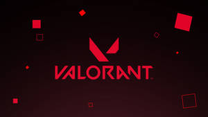 Valorant 標誌在深色漸變背景上帶有紅色幾何形狀