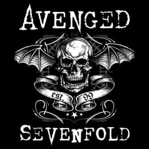 Avenged Sevenfold 樂隊標誌，帶有骷髏頭和蝙蝠翅膀