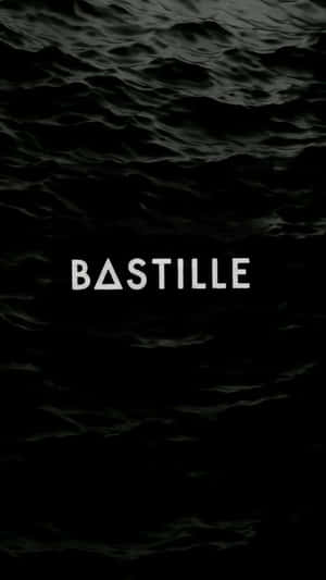 深色水紋理，白色文字Bastille — 省電 壁紙