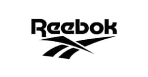 白色背景上的黑色 Reebok 品牌標誌 — 螢幕保護 壁紙