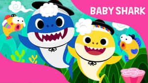 Baby Shark 和朋友們在水下與珊瑚和魚兒一起唱歌 — 鯊魚 GIF 壁紙