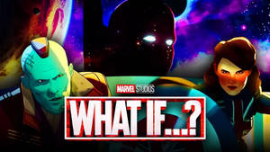 三個動畫Marvel角色在太空中，帶有宇宙背景和'What If...?'標題。