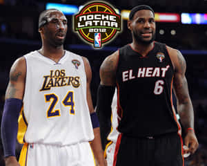 高比拜仁和勒邦占士在Noche Latina 2012活動中身穿NBA球衣。
