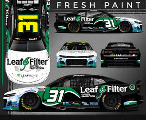 帶有 Leaf Filter 品牌的 NASCAR 賽車 31 號從多個角度展示。 — 汽車 壁紙