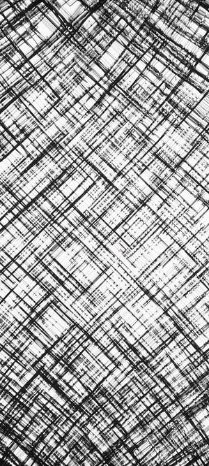 抽象黑色墨線在白色背景上形成混亂的幾何圖案 — Pixel 11 壁紙