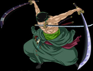 動畫劍士三刀流架勢