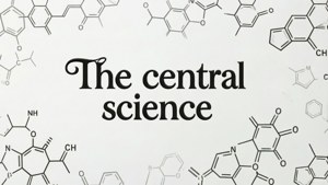 文字「The central science」被化學式包圍