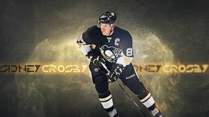 冰球運動員 Sidney Crosby 身穿隊服比賽中。
