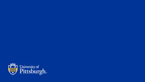 University of Pittsburgh 標誌，帶有盾牌和文字，置於藍色背景上。 — 學校 壁紙
