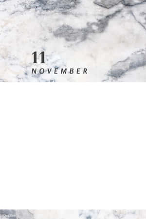 11月11日曆，大理石背景，簡單文字。