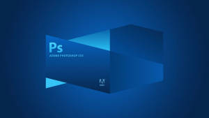 藍色 3D 立方體設計的 Adobe Photoshop CS5 標誌