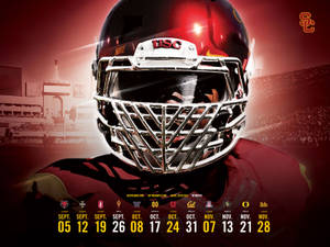 USC 美式足球員戴頭盔，體育場背景和賽程。 — NFL 美式足球 GIF 壁紙