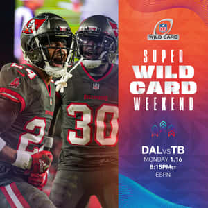 坦帕灣海盜隊球員在NFL外卡比賽中慶祝。