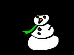 卡通雪人黑底壁紙