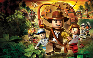 LEGO印第安納瓊斯與團隊在叢林冒險中發現金色文物。