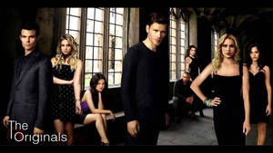 電視劇《The Originals》的演員在哥德式石廳中擺姿勢。