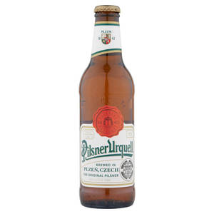 在捷克皮爾森釀造的 Pilsner Urquell 啤酒瓶