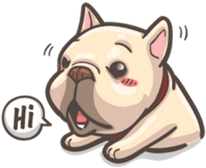 友善問候鬥牛犬卡通