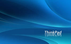 帶有ThinkPad標誌反光的藍色波浪背景