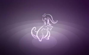 發光霓虹狗剪影在紫色紋理背景上