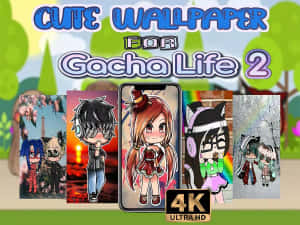 在手機上顯示的 Gacha Life 2 動漫角色壁紙合集。 — Gacha life GIF 壁紙