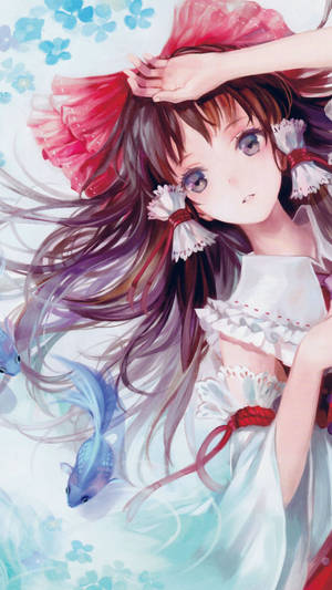 可愛動漫少女 iPhone 壁紙