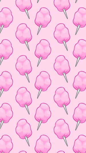 粉紅色棉花糖棒的重複圖案。