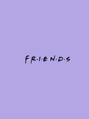 薰衣草色背景上的 Friends 電視節目標誌