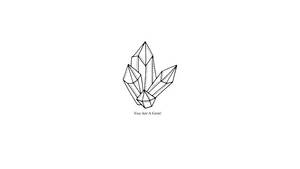 帶有文字 You Are A Gem! 的幾何晶體插圖