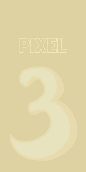 簡約背景上柔和米色漸變的 Pixel 三字標誌