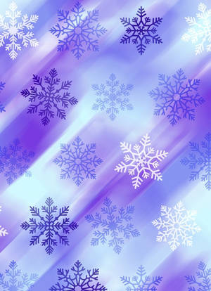 雪花在帶有光線的發光藍色和紫色天空中飄動。 — 紫色美學 壁紙