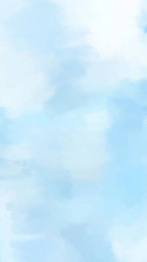 寧靜天空中柔和的藍白水彩雲。 — 藍色美學 壁紙