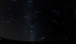 突出夜空星座和星星的天體圖。