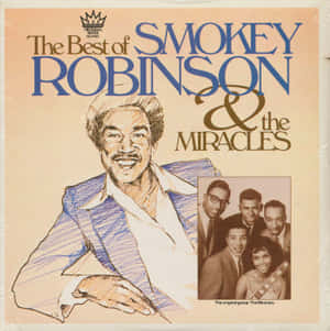 《The Best of Smokey Robinson & the Miracles》專輯封面，附有插圖和組合照片。