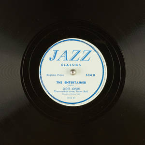 Scott Joplin 的《The Entertainer》復古爵士唱片標籤 — 音樂 GIF 壁紙