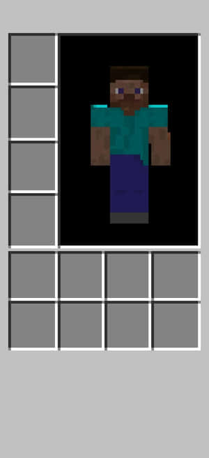 像素藝術風格的Minecraft角色站在窗框內。