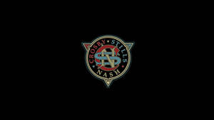黑色背景上的Crosby Stills Nash樂隊標誌徽章