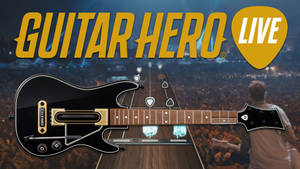 Guitar Hero Live遊戲封面，顯示結他在音樂會人群上方。
