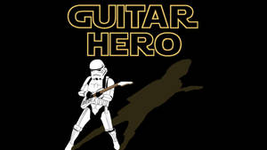 風暴兵彈結他，帶有黃色「Guitar Hero」文字。