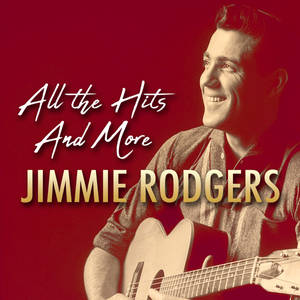 Jimmie Rodgers 在紅色專輯封面上微笑著彈奏原聲結他。 — 阿隆·羅渣士 壁紙
