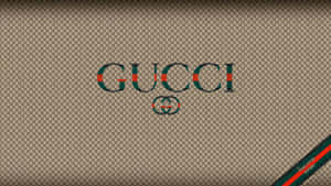 字母組合帆布上的Gucci標誌，角落有紅色綠色條紋。