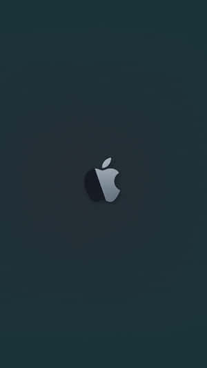 深藍綠色背景上的Apple標誌