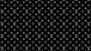 黑白Louis Vuitton字母組合圖案壁紙 — 路易威登 壁紙