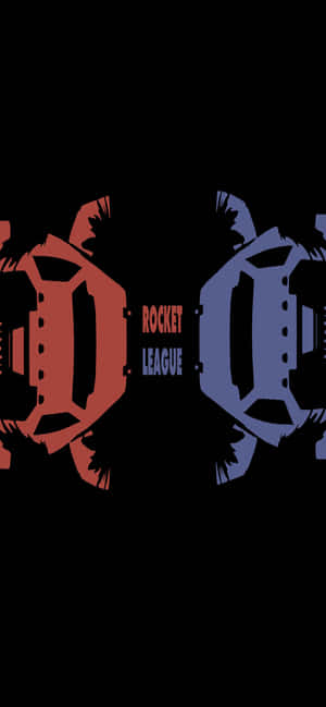兩輛風格化的紅色和藍色火箭車面對面，帶有「Rocket League」文字。