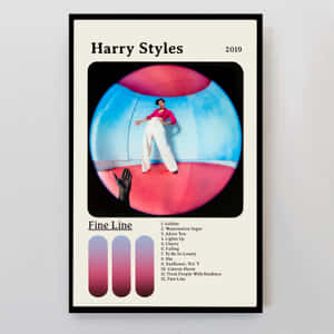 Harry Styles 的《Fine Line》專輯封面，帶有曲目列表和漸變設計。