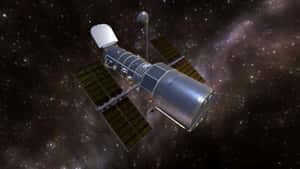 哈勃太空望遠鏡在恆星和宇宙雲之間運行。 — 太空 壁紙