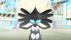 黑白動畫寶可夢，發光藍色眼睛，高科技實驗室。 — 動漫 壁紙