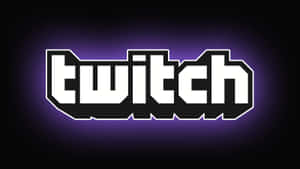 深色背景上帶有紫色霓虹光芒的 Twitch 標誌