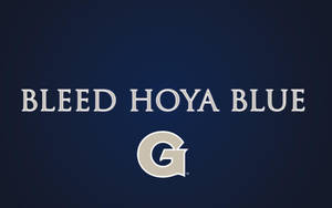 Bleed Hoya Blue 標語與G標誌在藍色背景上